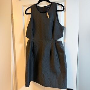 Madewell Black and Gold Sleeveless Dress